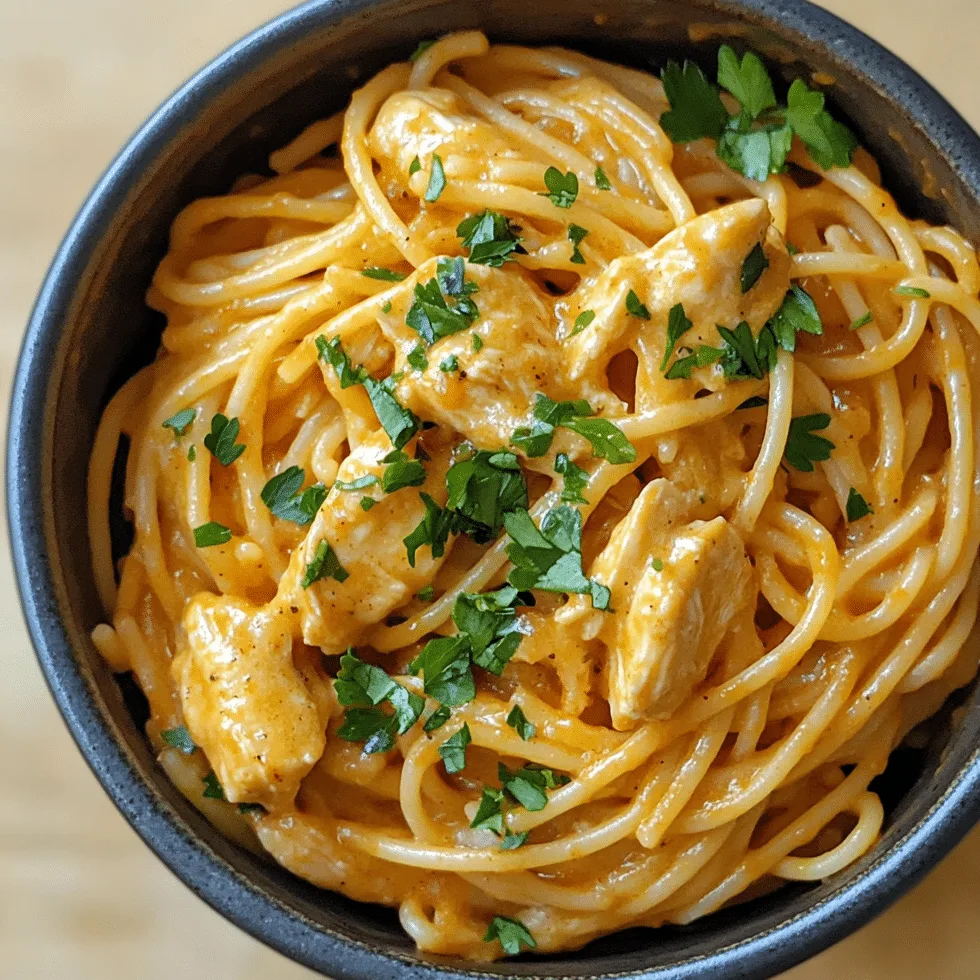 Crockpot Chicken Spaghetti That’s Insanely Creamy and Comforting