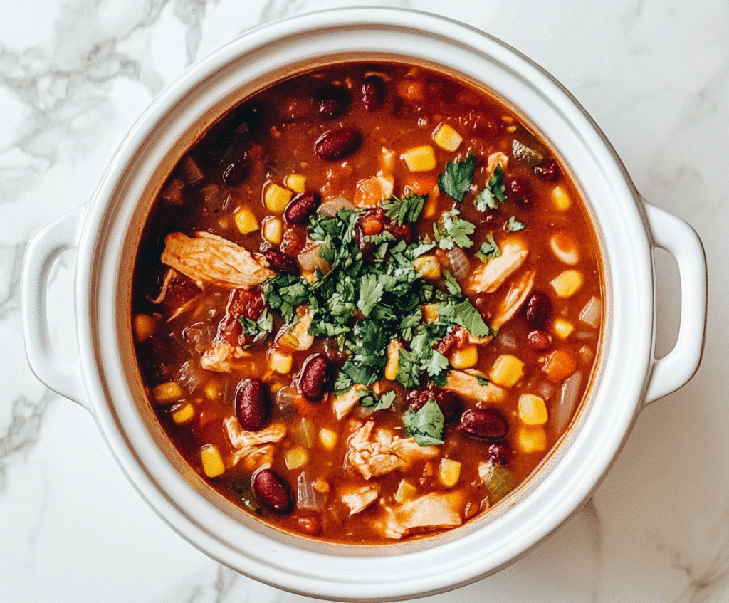 Served Dump-and-Go Crockpot Dinners in white bowl