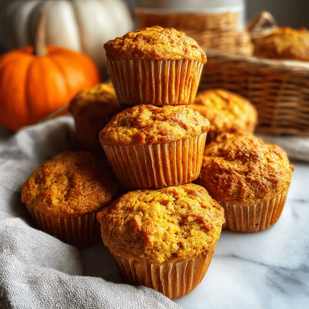 10-Minute Greek Yogurt Pumpkin Muffins fresh from oven