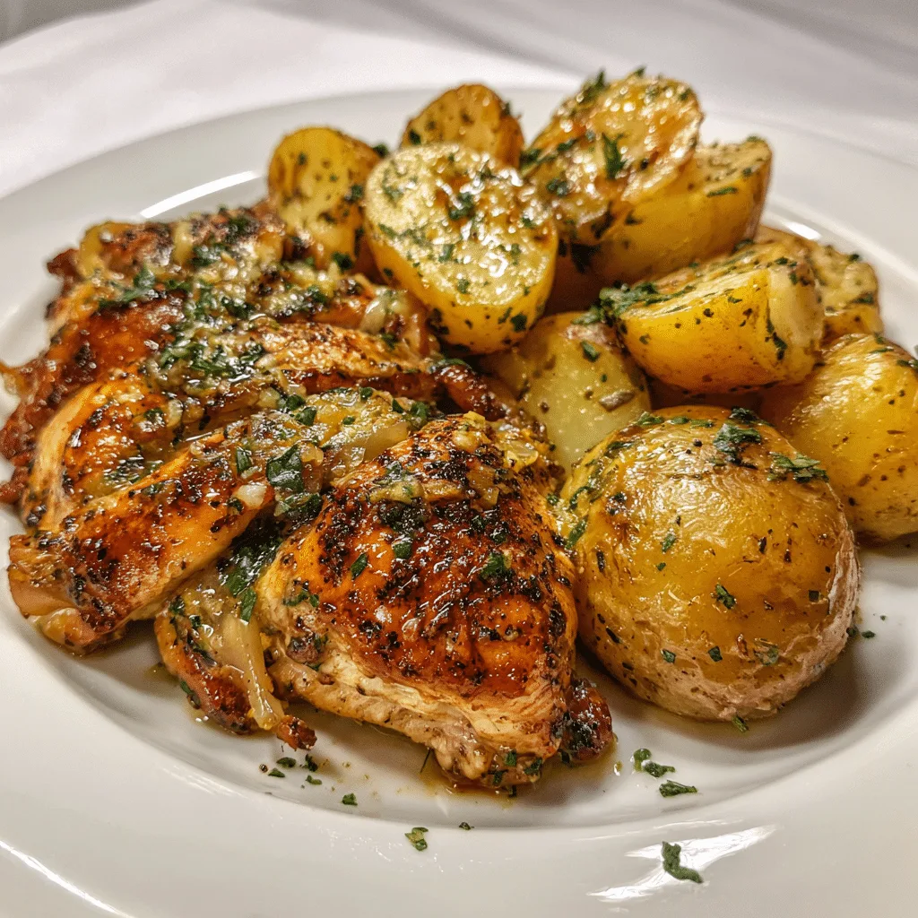 Garlic Parmesan Chicken &amp; Potatoes slow cooker recipe