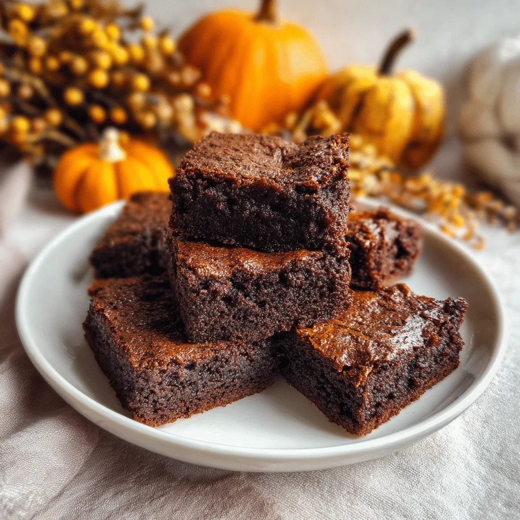 5 Ingredients For These Gluten Free Pumpkin Brownies
