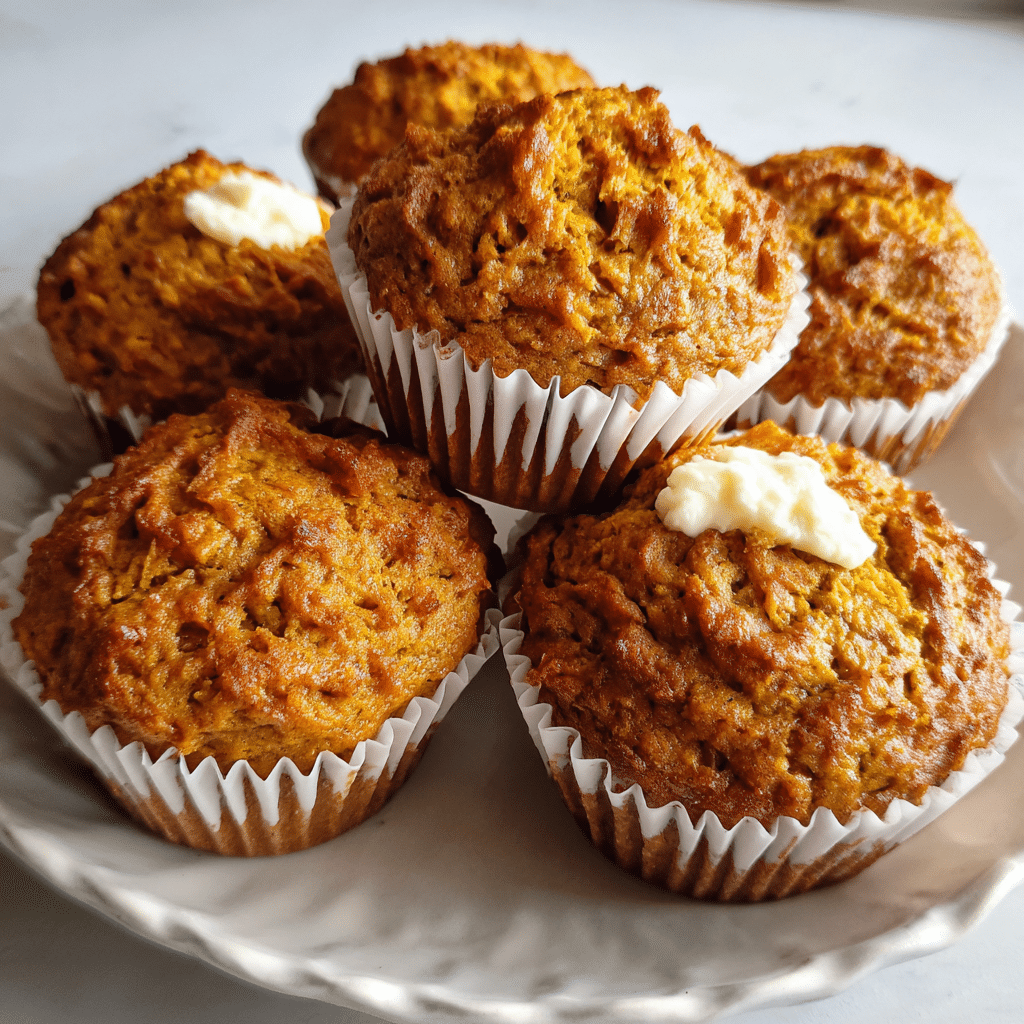 Filling muffin liners with pumpkin muffin batter


