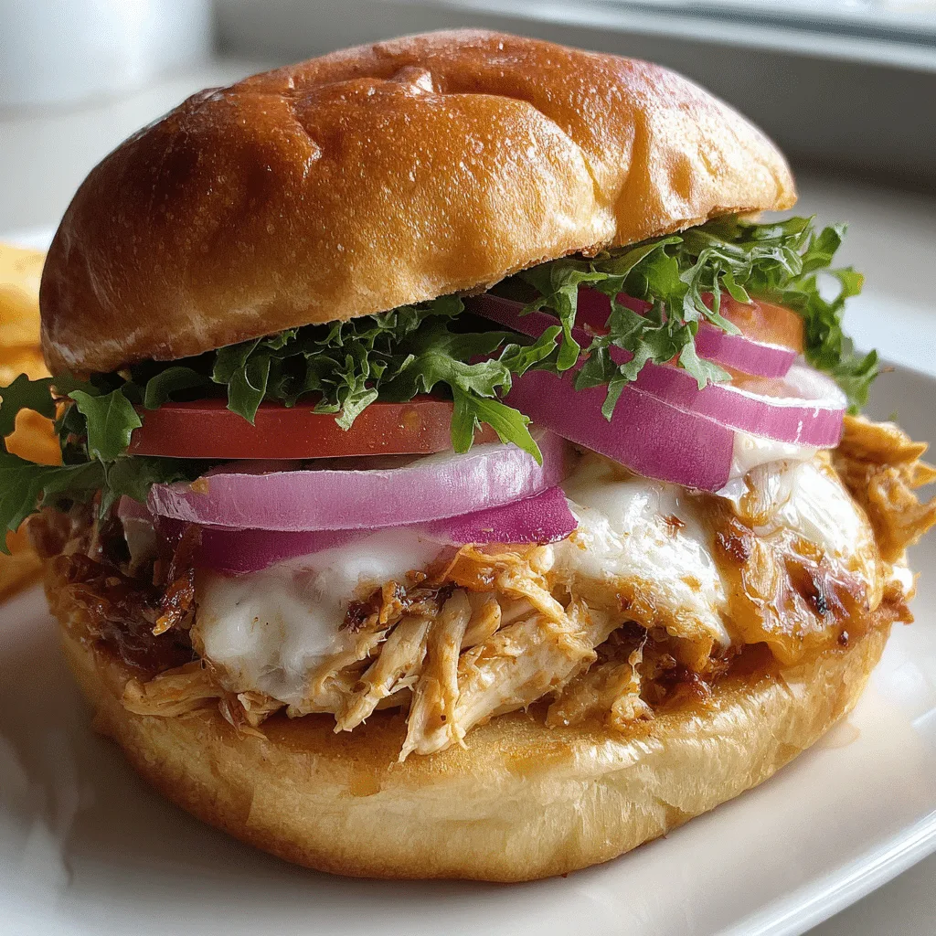 Slow Cooker Marry Me Chicken Sandwiches served on buns