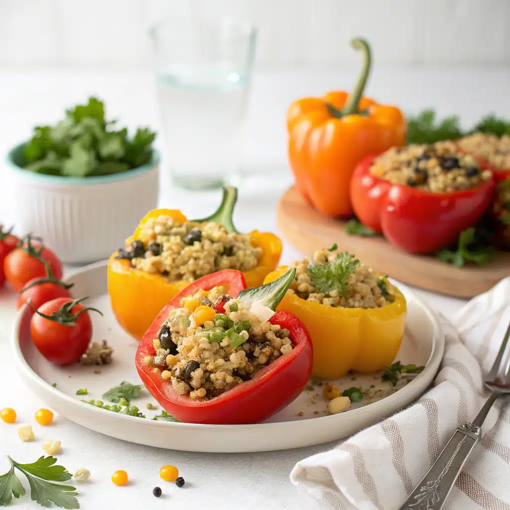 Quinoa Stuffed Bell Peppers with Veggies: 5 Irresistible