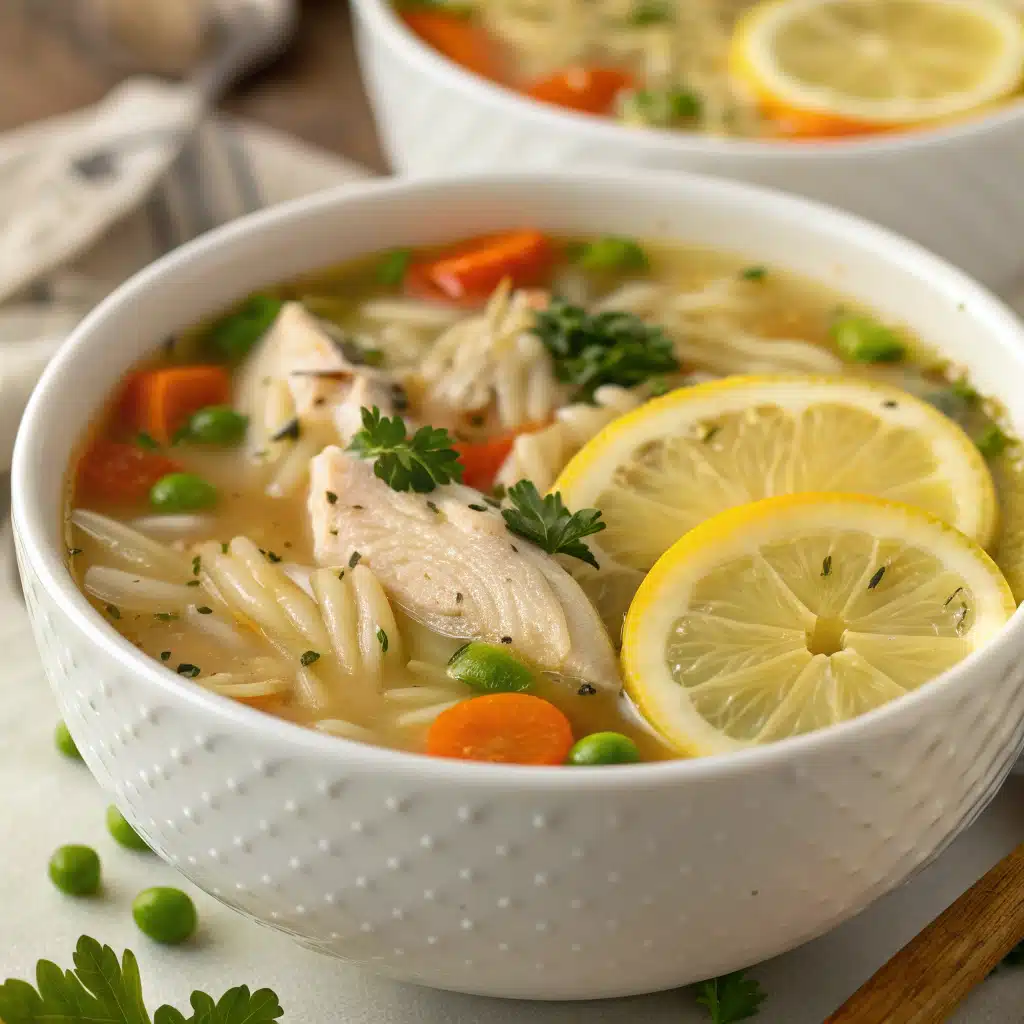 Recipe Card - Delicious Slow Cooker Lemon Chicken Orzo Soup Recipe