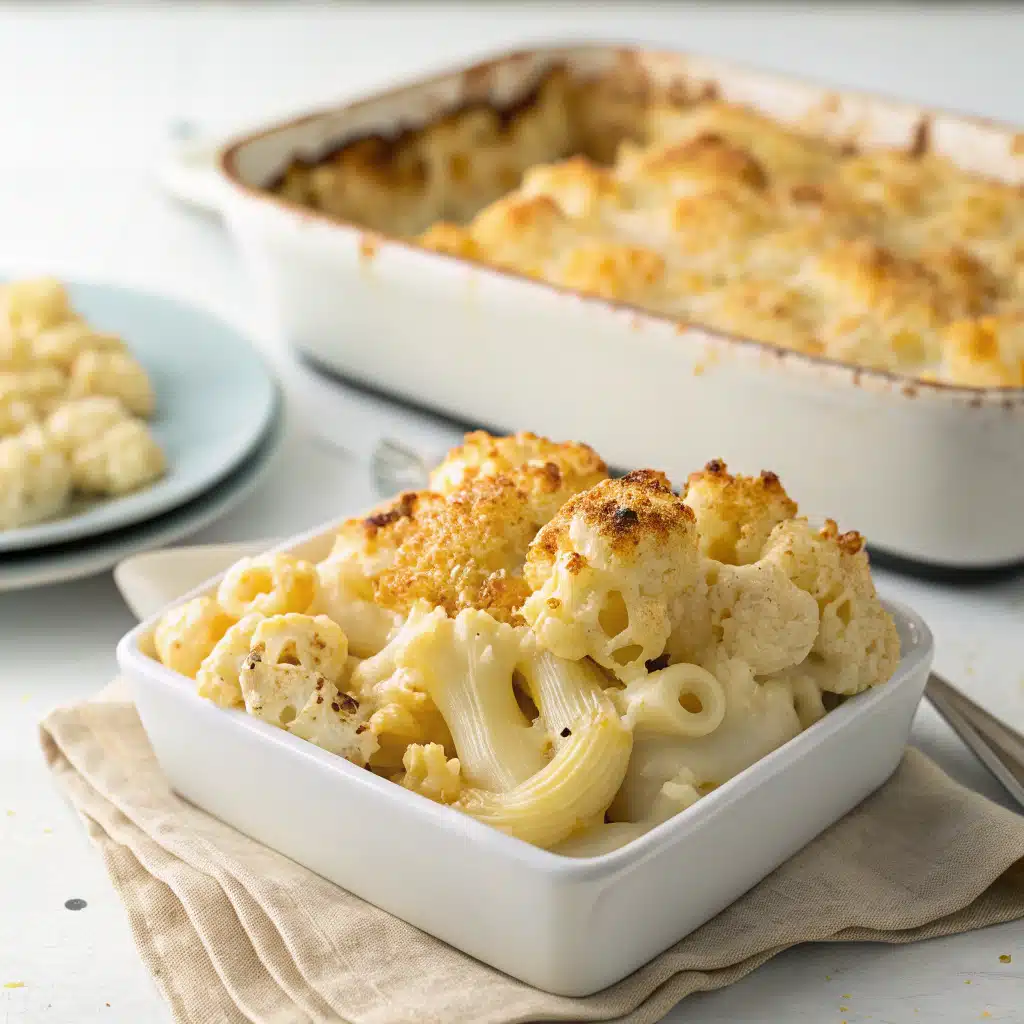 Creamy Cauliflower Mac & Cheese Bake