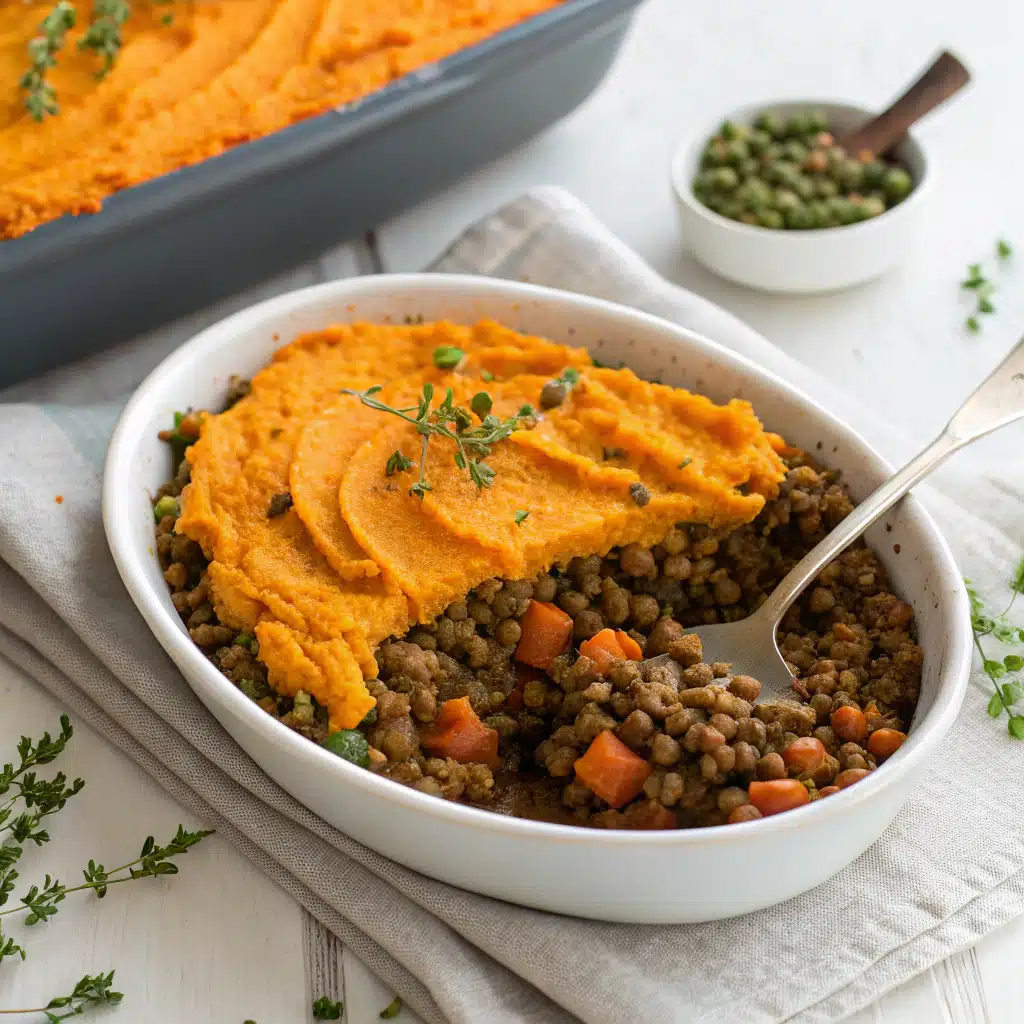 Lentil Shepherd’s Pie with Sweet Potato Mash