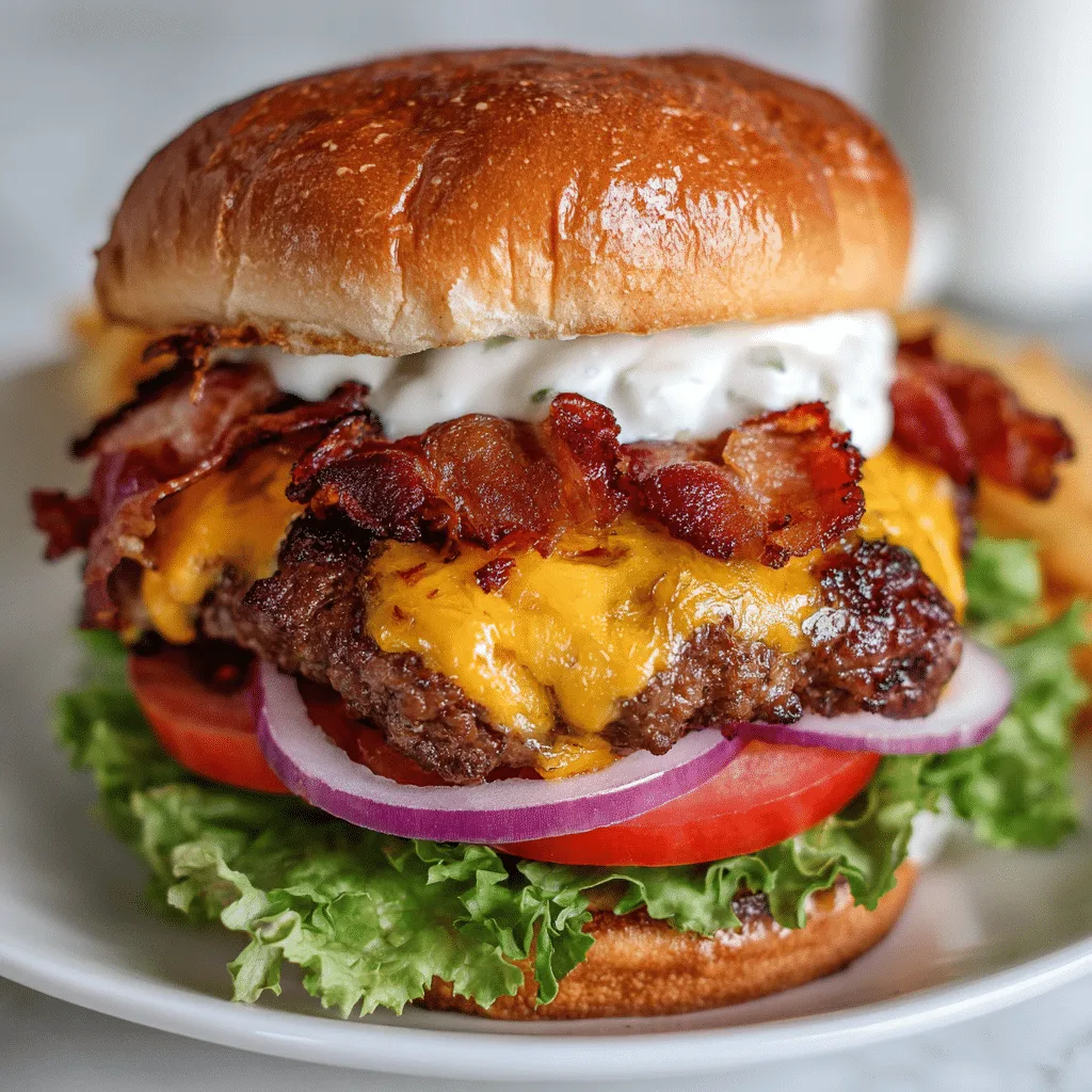 Crack Burgers proven recipe with bacon and cheddar