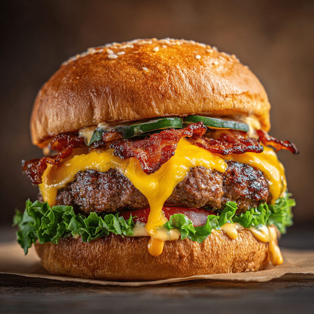 Crack Burgers served with fries and melted cheddar