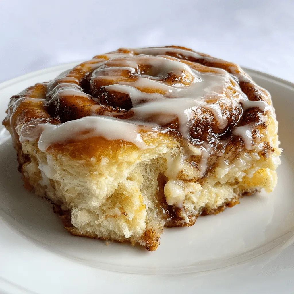 Crockpot Cinnamon Roll Casserole baked to golden gooey perfection in slow cooker