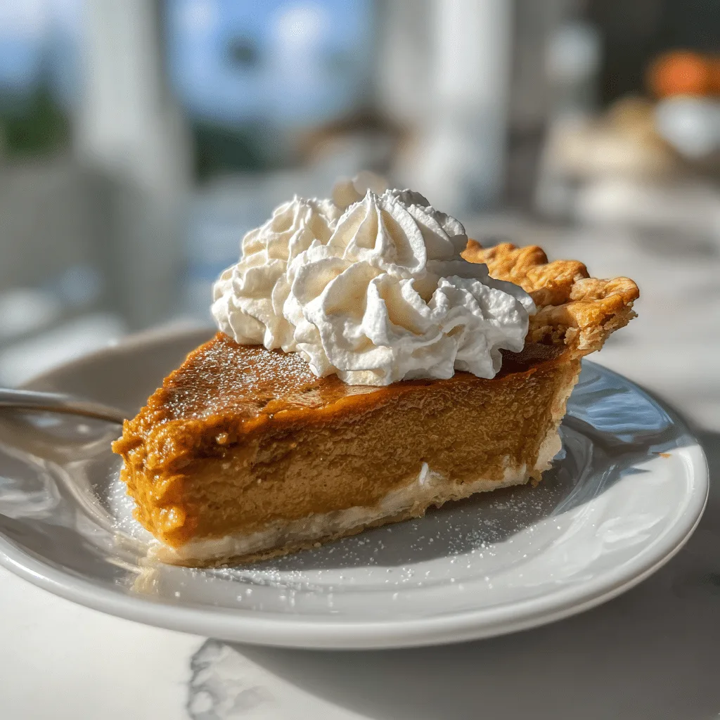 Milk Bar Pumpkin Pie with golden crust and creamy filling on rustic table