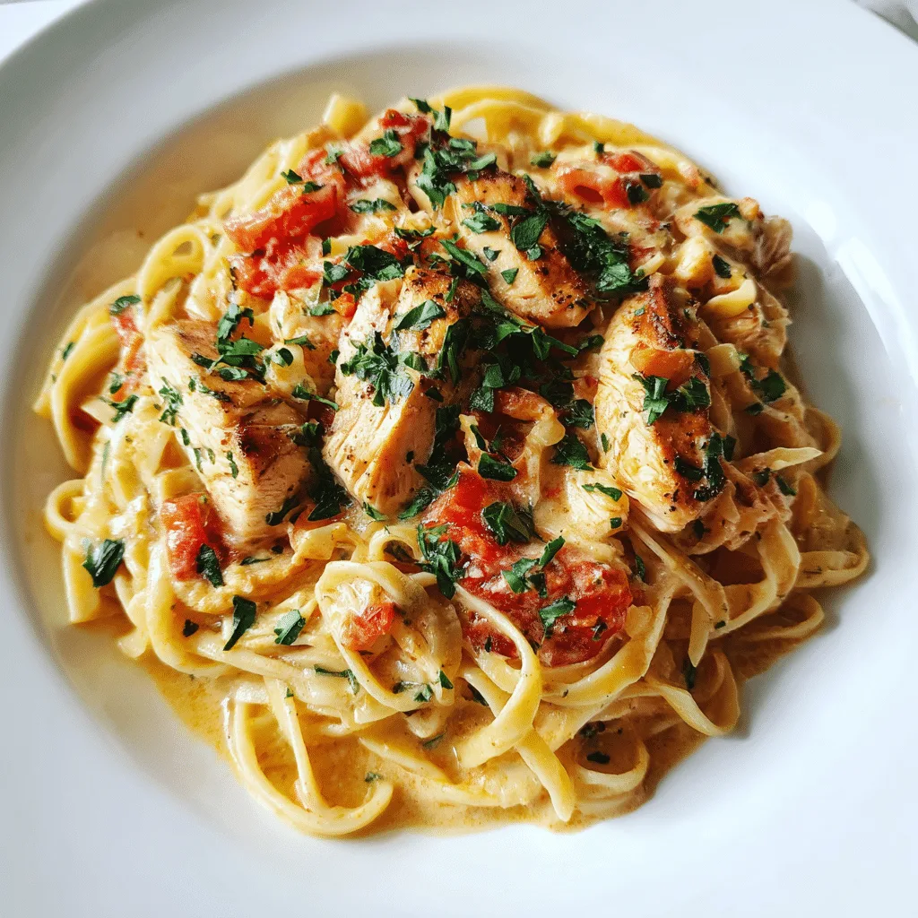 Olive Garden chicken pasta in crockpot with creamy Alfredo sauce