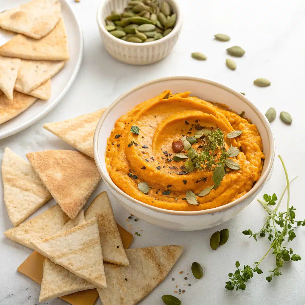 Pumpkin Hummus with Pita Chips – Easy Make It Tonight