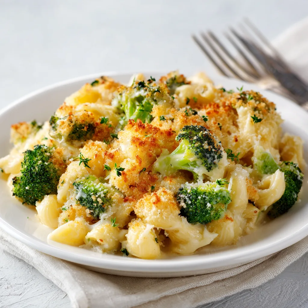 Crockpot White Cheddar Mac and Broccoli Bake