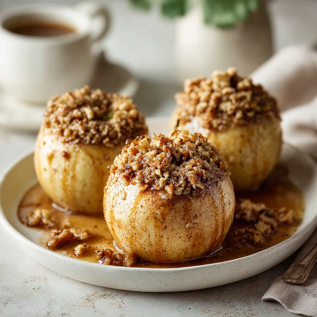 Slow Cooker Baked Apples with a brown sugar