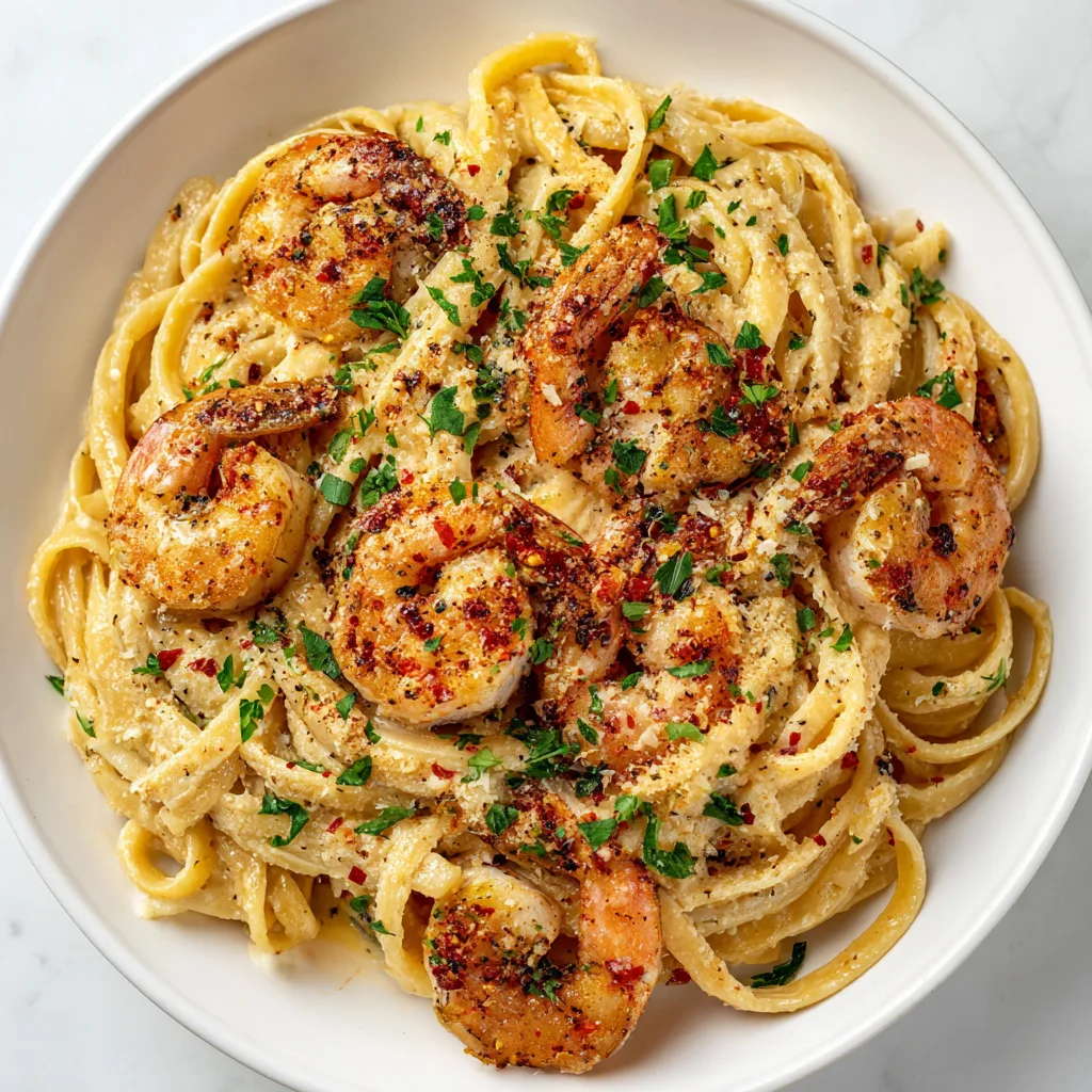 Crockpot Creamy Cajun Shrimp Pasta is a weeknight winner! Juicy shrimp, bold Cajun spices, and velvety 