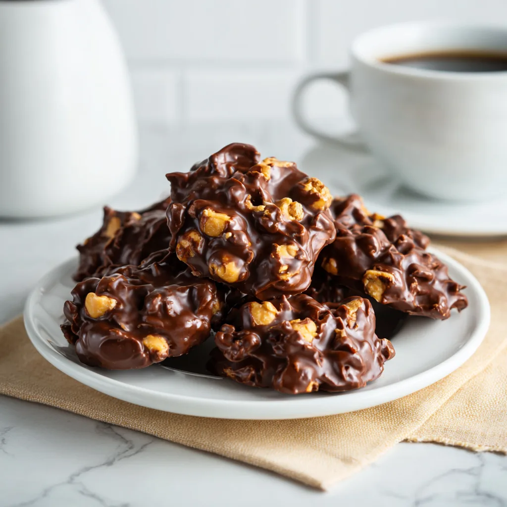 Crockpot Chocolate Peanut Clusters