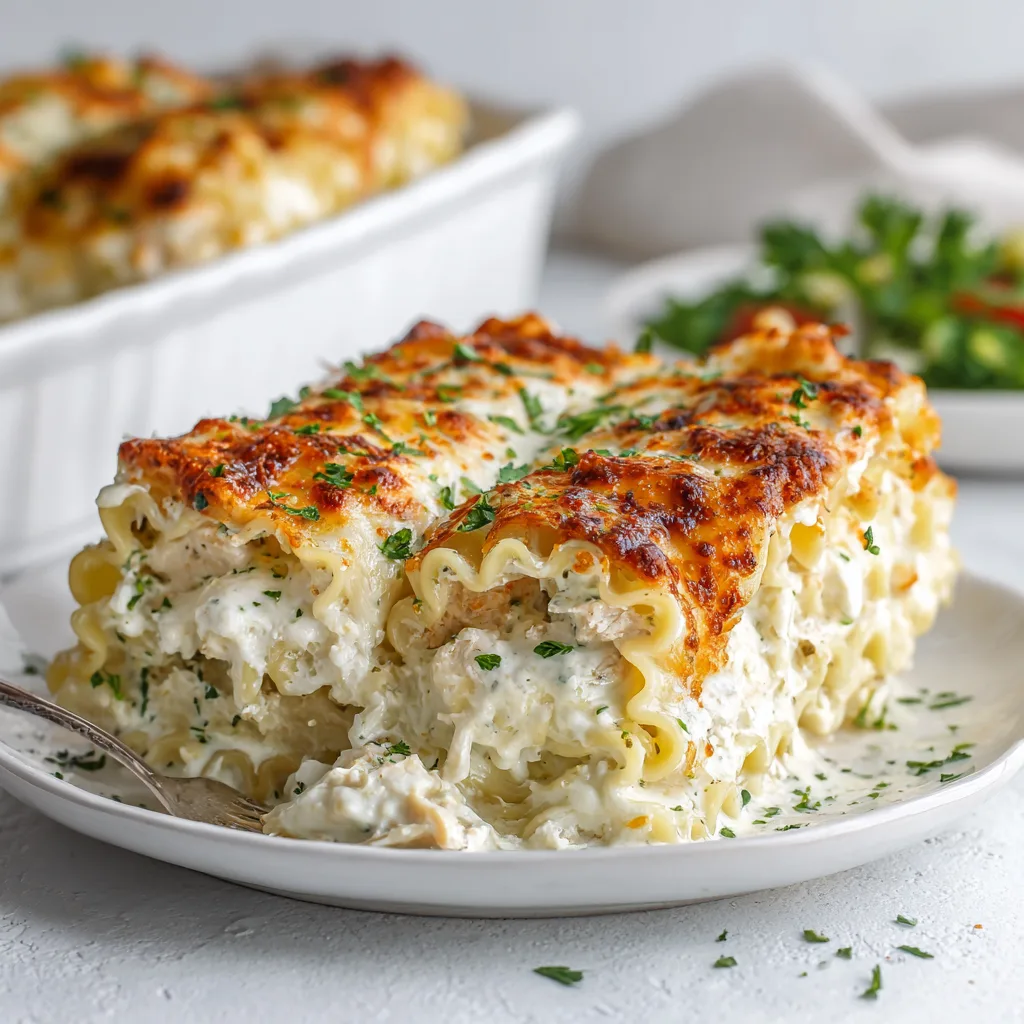 Crockpot Chicken Alfredo Lasagna Roll-U Creamy Wins