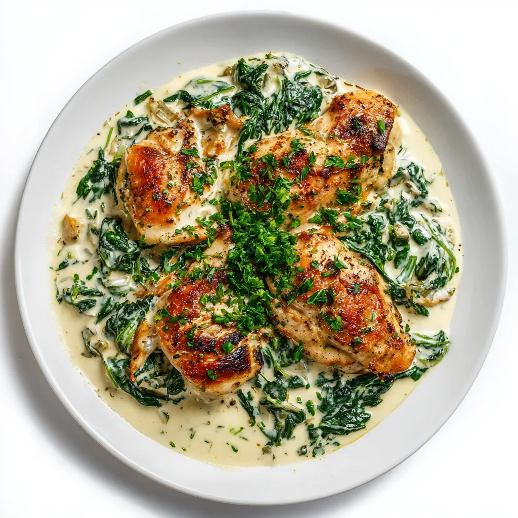  Crockpot Creamed Spinach Chicken