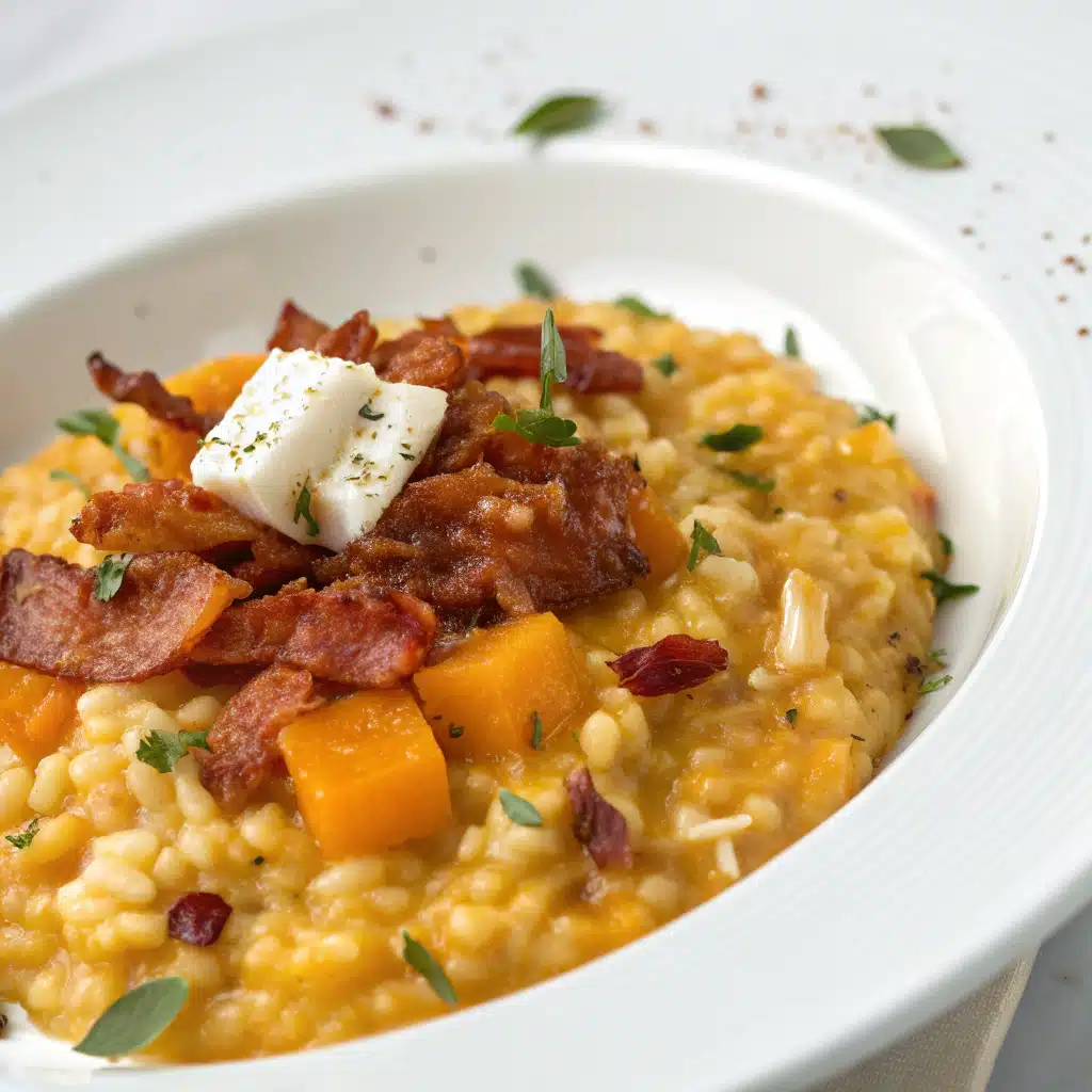 This savory pumpkin and bacon risotto is creamy, comforting, and packed with flavor. A cozy fall dinner that’s rich, hearty, and perfect for weeknights. Try it this week!