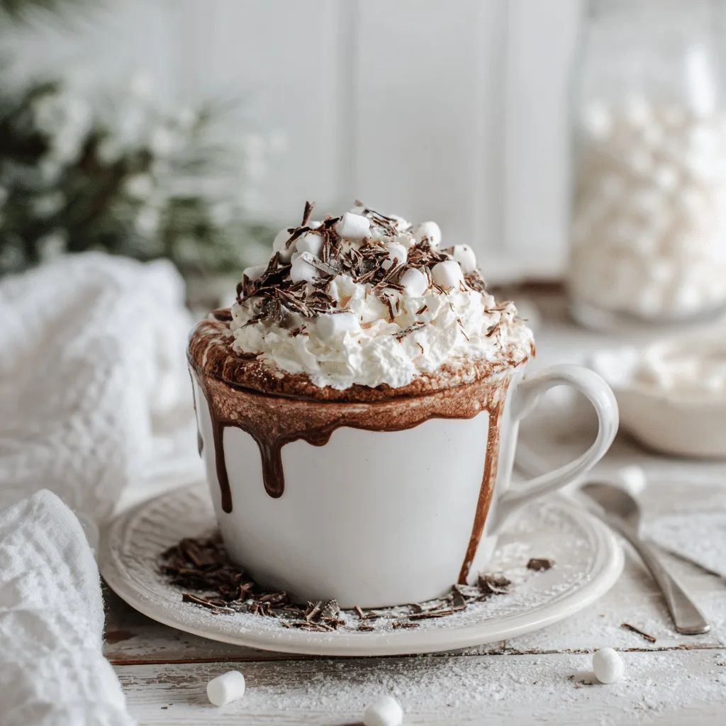 Finished crock pot hot chocolate in mug