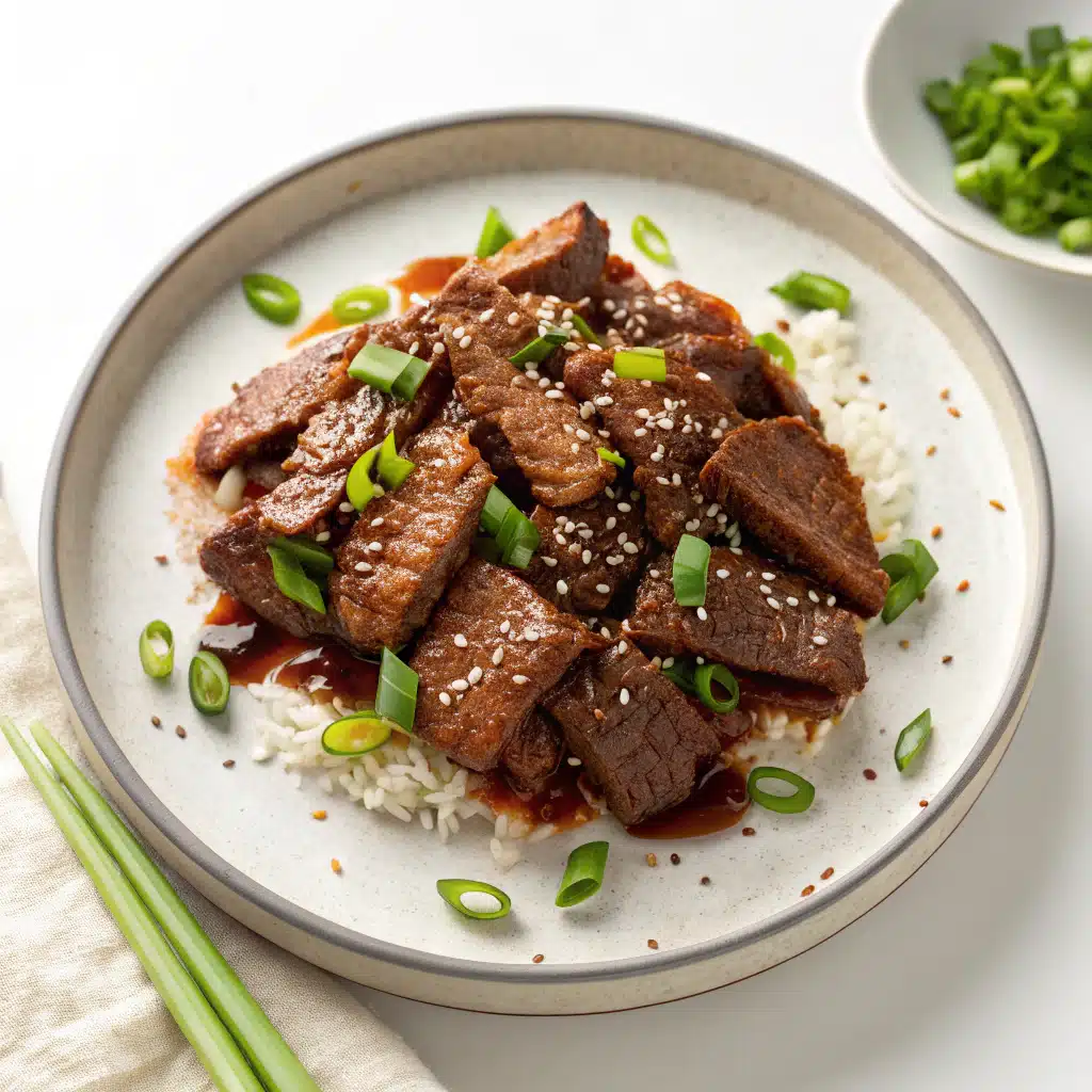 Crockpot Gluten-Free Mongolian Beef:  Bold, Easy Wins