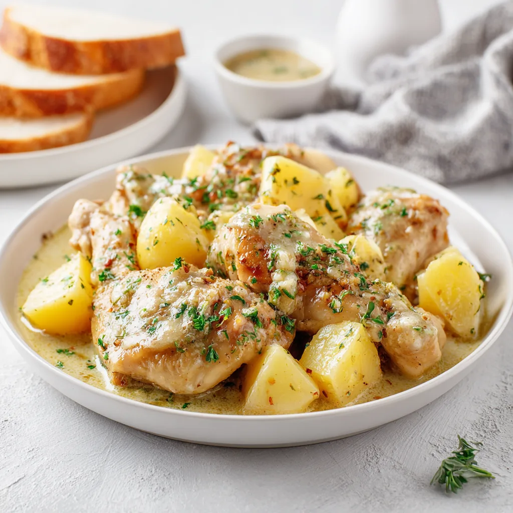 Garlic Parmesan Crockpot Chicken and Potatoes: Cozy Wins