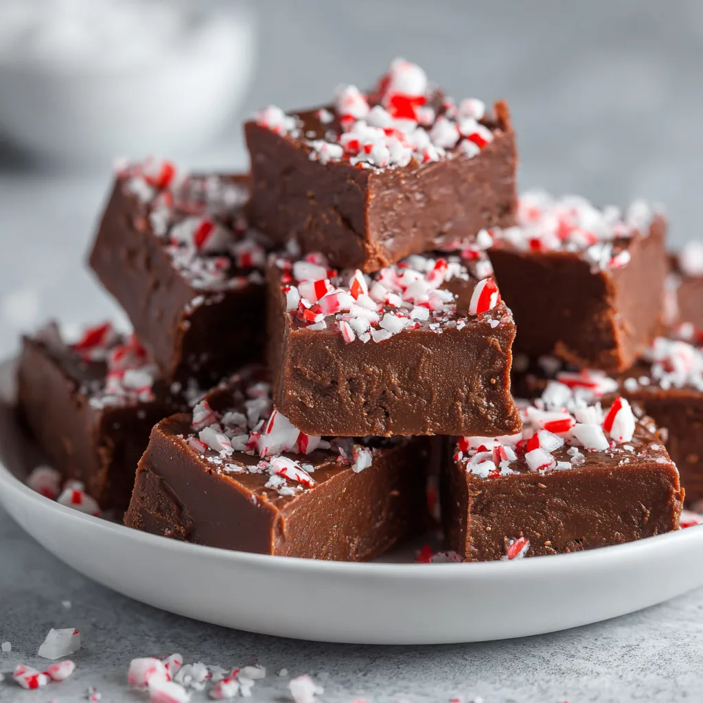 Slow Cooker Peppermint Fudge