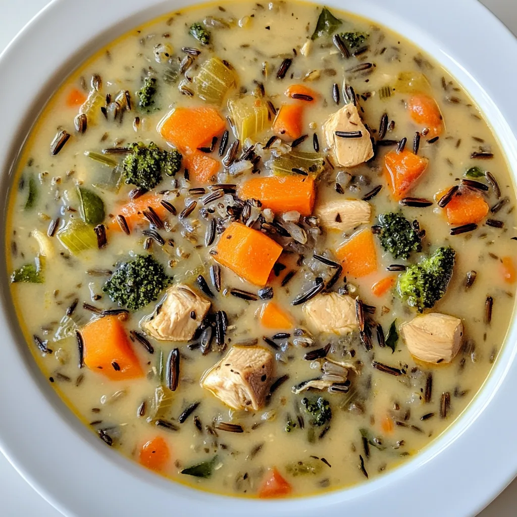 Soup with Wild Rice, Veggies &amp; Chicken: Cozy, Healthy Comfort Food!