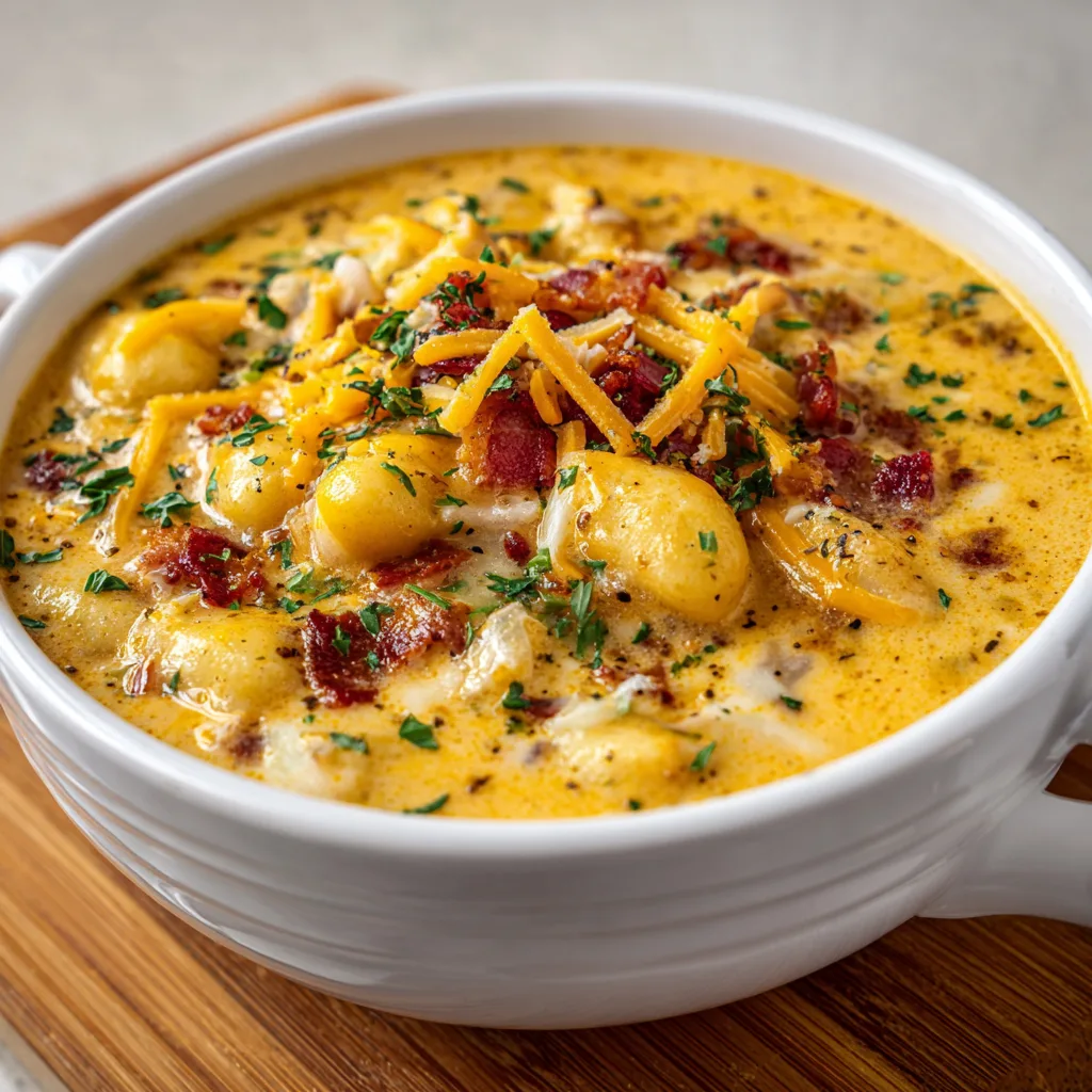 Bacon Cheddar Gnocchi Soup – Cozy, Irresistibly Creamy