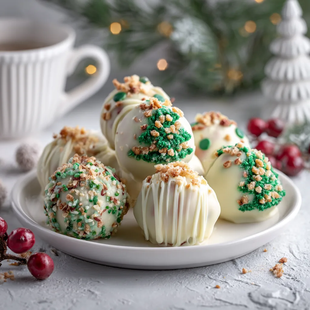 Christmas Tree Cake Truffles