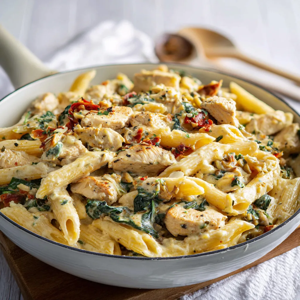 Creamy Tuscan Chicken Pasta – Cozy, Irresistible Flavor
