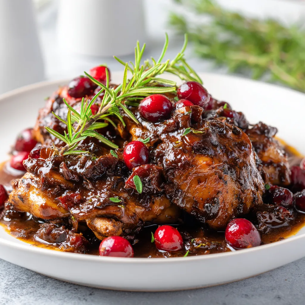Slow Cooker Balsamic Cranberry Chicken
