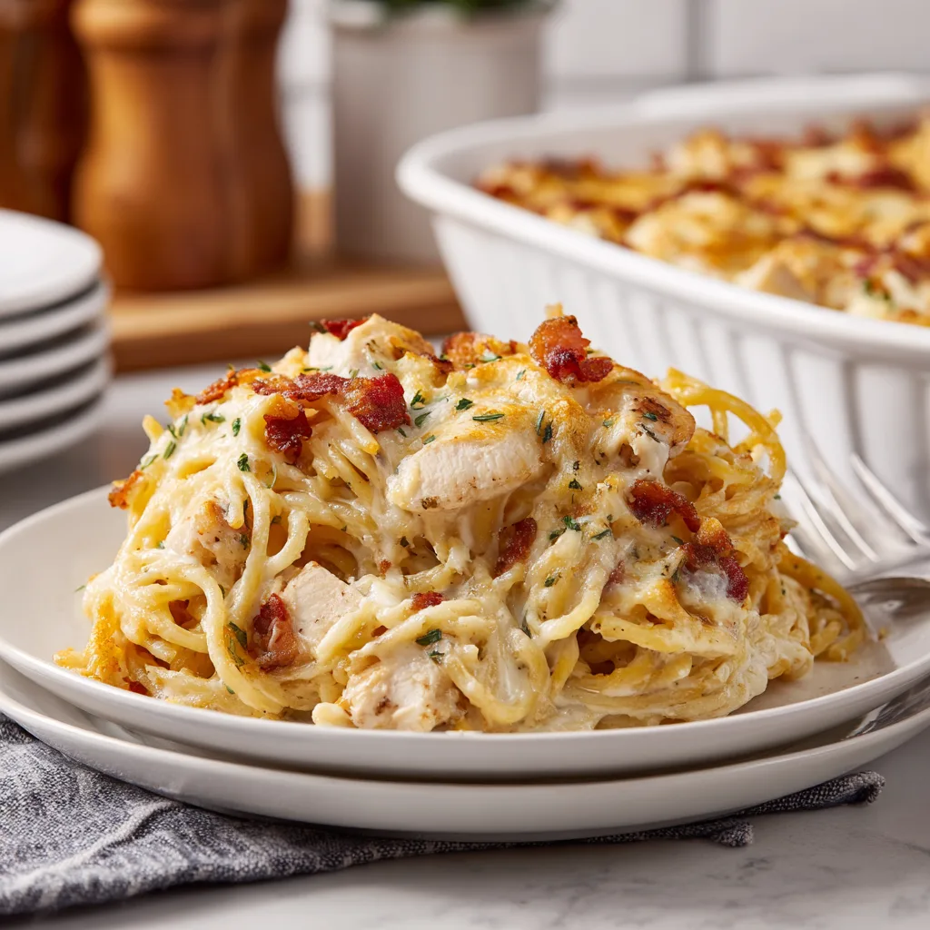 Southern Chicken Spaghetti Casserole