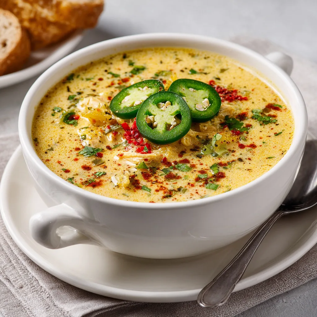 Spicy Jalapeño Popper Chicken Soup – Creamy, Irresistible