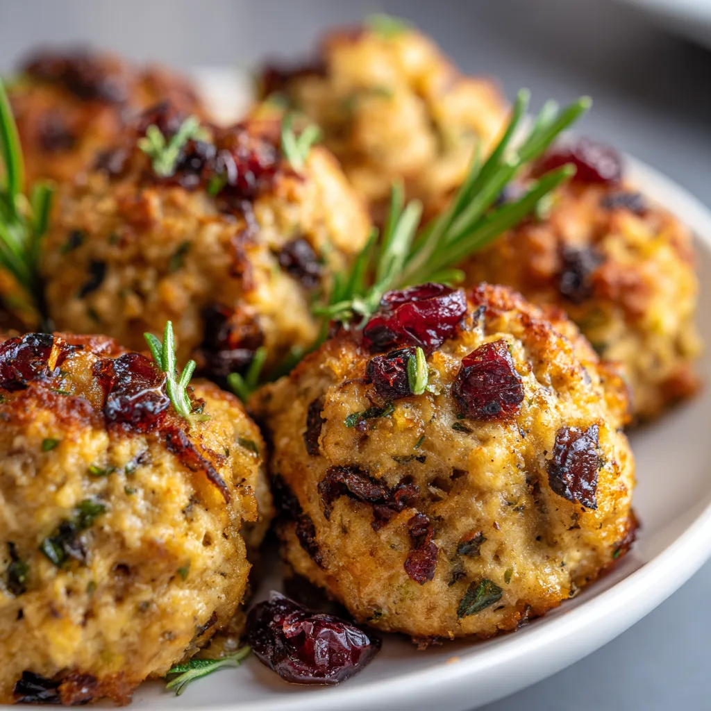 Cranberry Turkey Stuffing Balls – Cozy and Irresistible