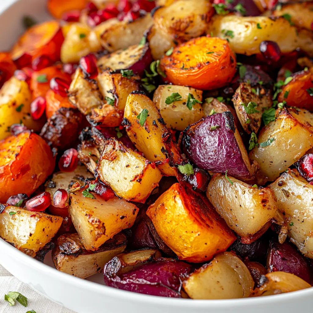 Pomegranate-Glazed Roasted Vegetables – Cozy, Bold Flavor