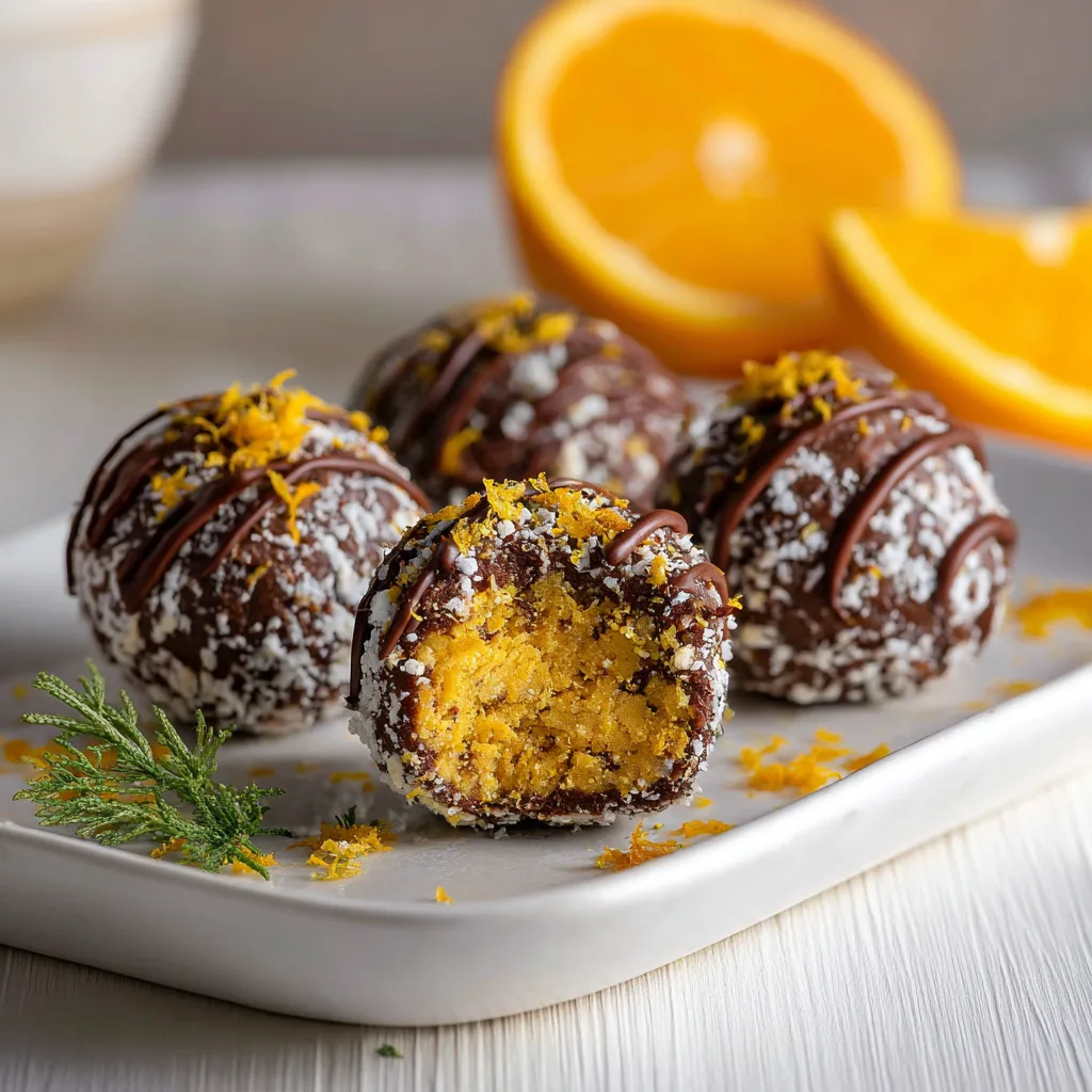 Orange Chocolate Christmas Truffles