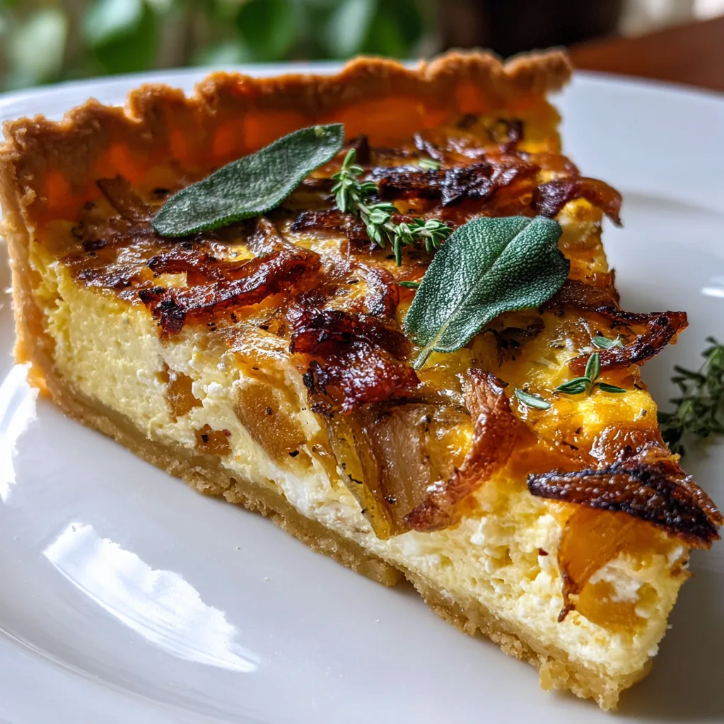 How to Serve Pumpkin, Ricotta & Caramelized Onion Tart with Bacon and Sage for Maximum Enjoyment