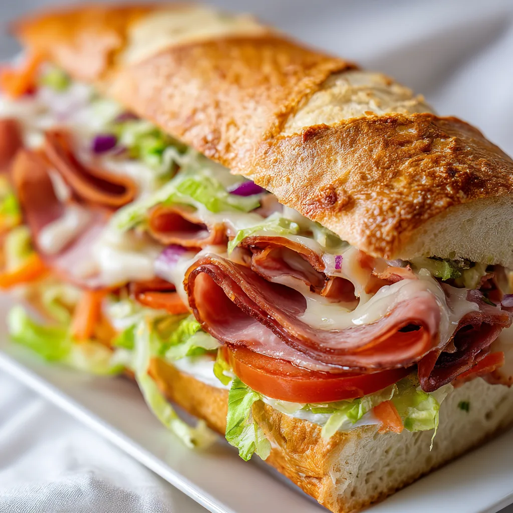 Baked Italian Sub Sandwich: Irresistibly Crunchy &amp; Loaded!