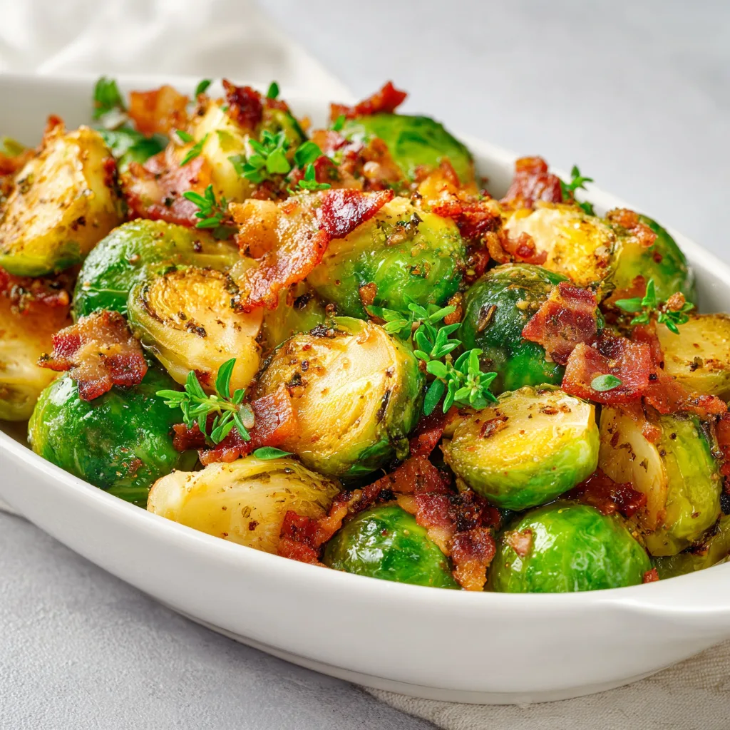 Brussels Sprouts with Hot Bacon: Irresistibly Crispy &amp; Savory!