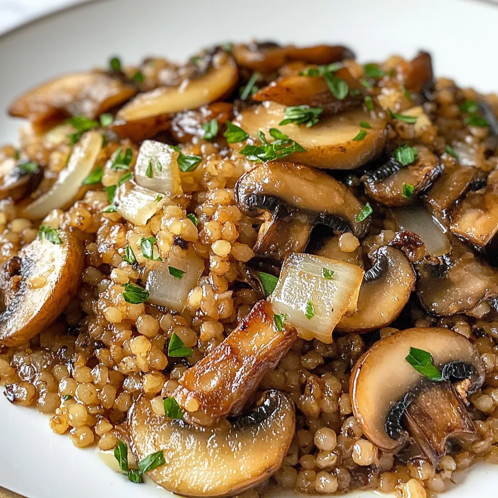 Buckwheat Kasha with Caramelized Mushrooms &amp; Onions Recipe