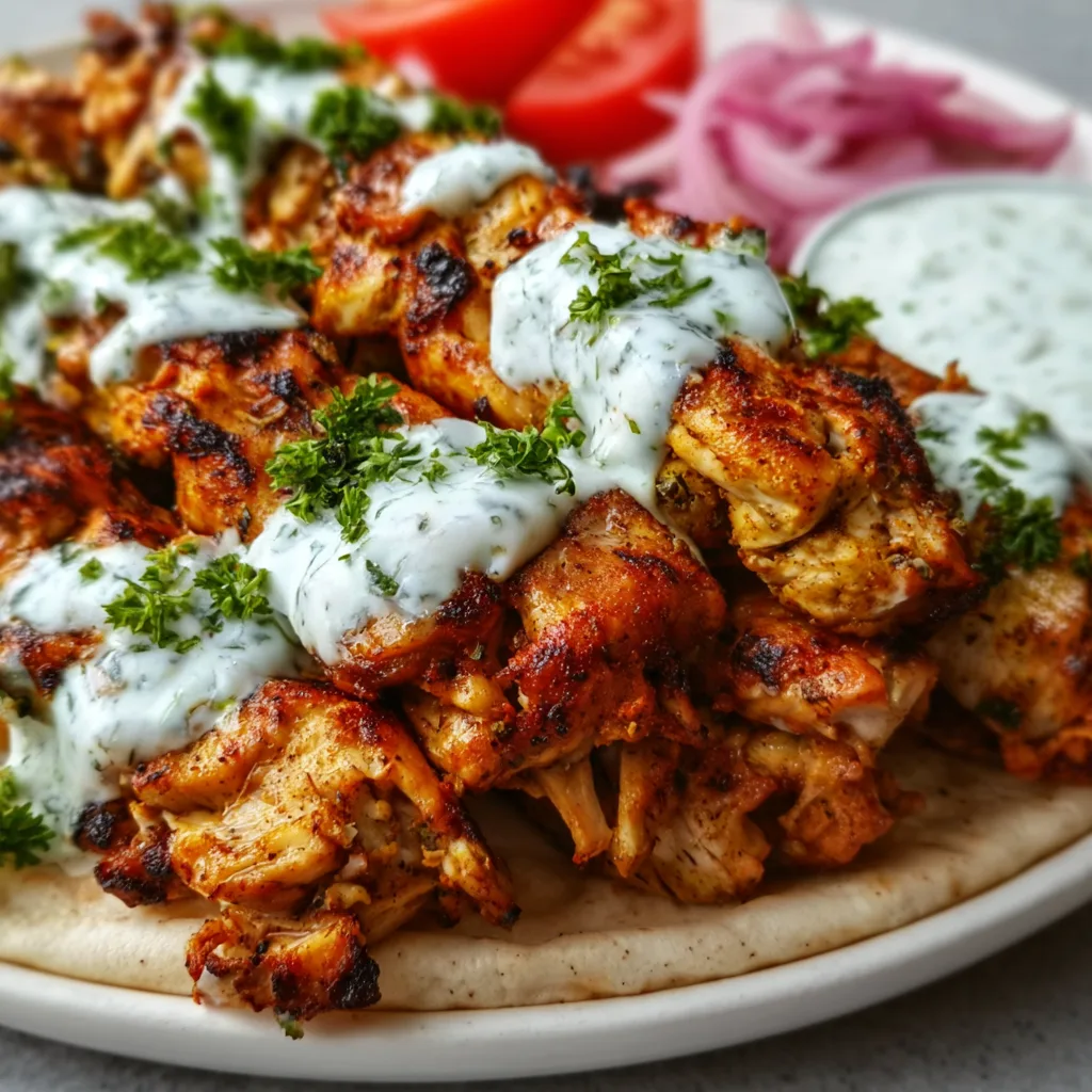 Chicken Shawarma with Yogurt Sauce: Irresistibly Flavorful & Juicy!