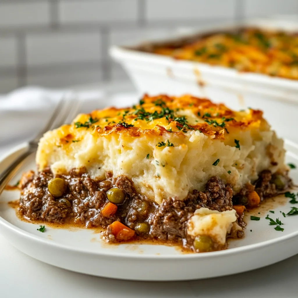 Classic Shepherd’s Pie: Rich Beef Gravy &amp; Cheesy Mash Bliss