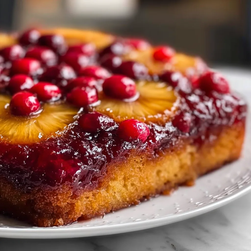 Cranberry Pineapple Upside-Down Cake: Irresistibly Tangy & Sweet Delight!
