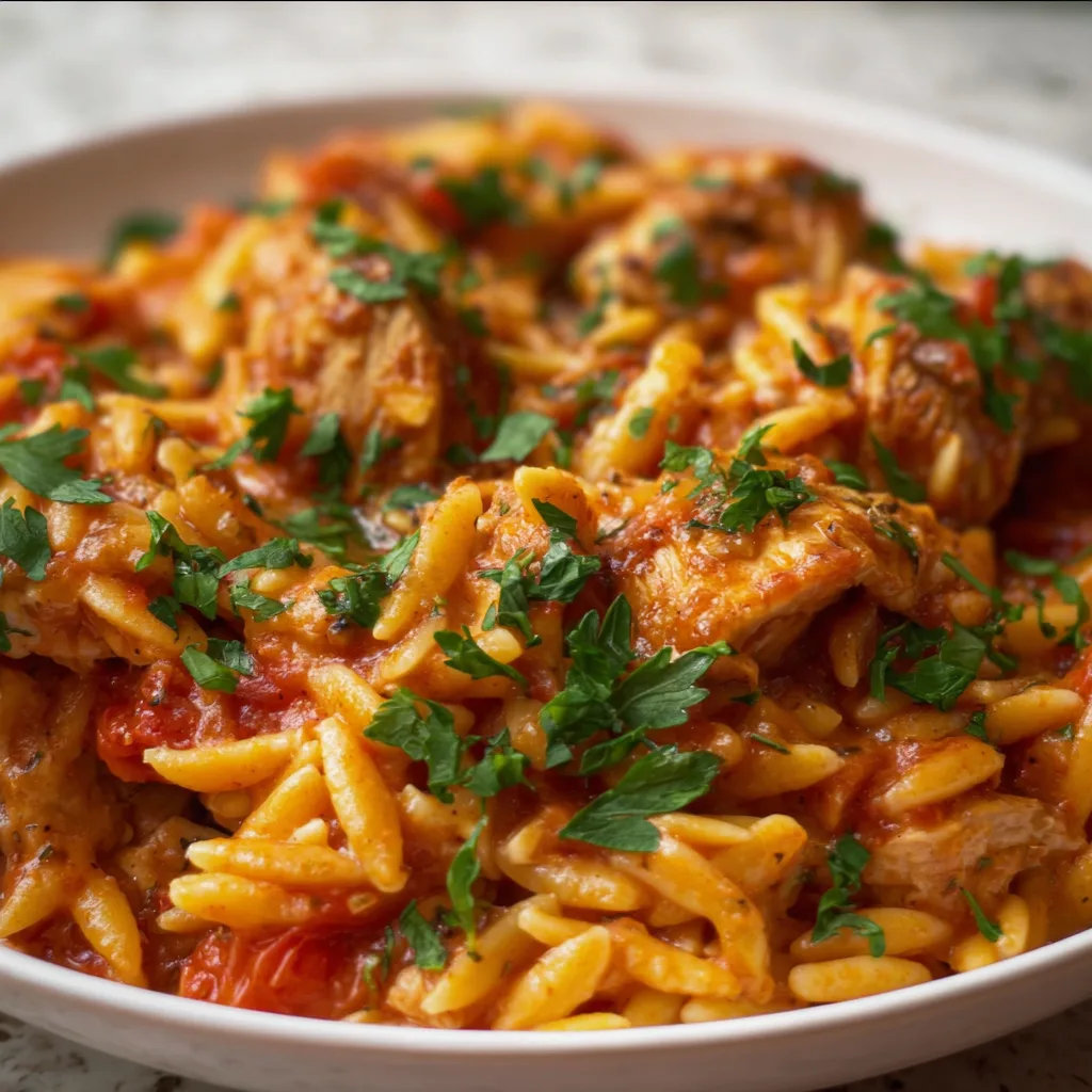 Creamy Tomato Orzo with Chicken: Irresistibly Comforting &amp; Easy!