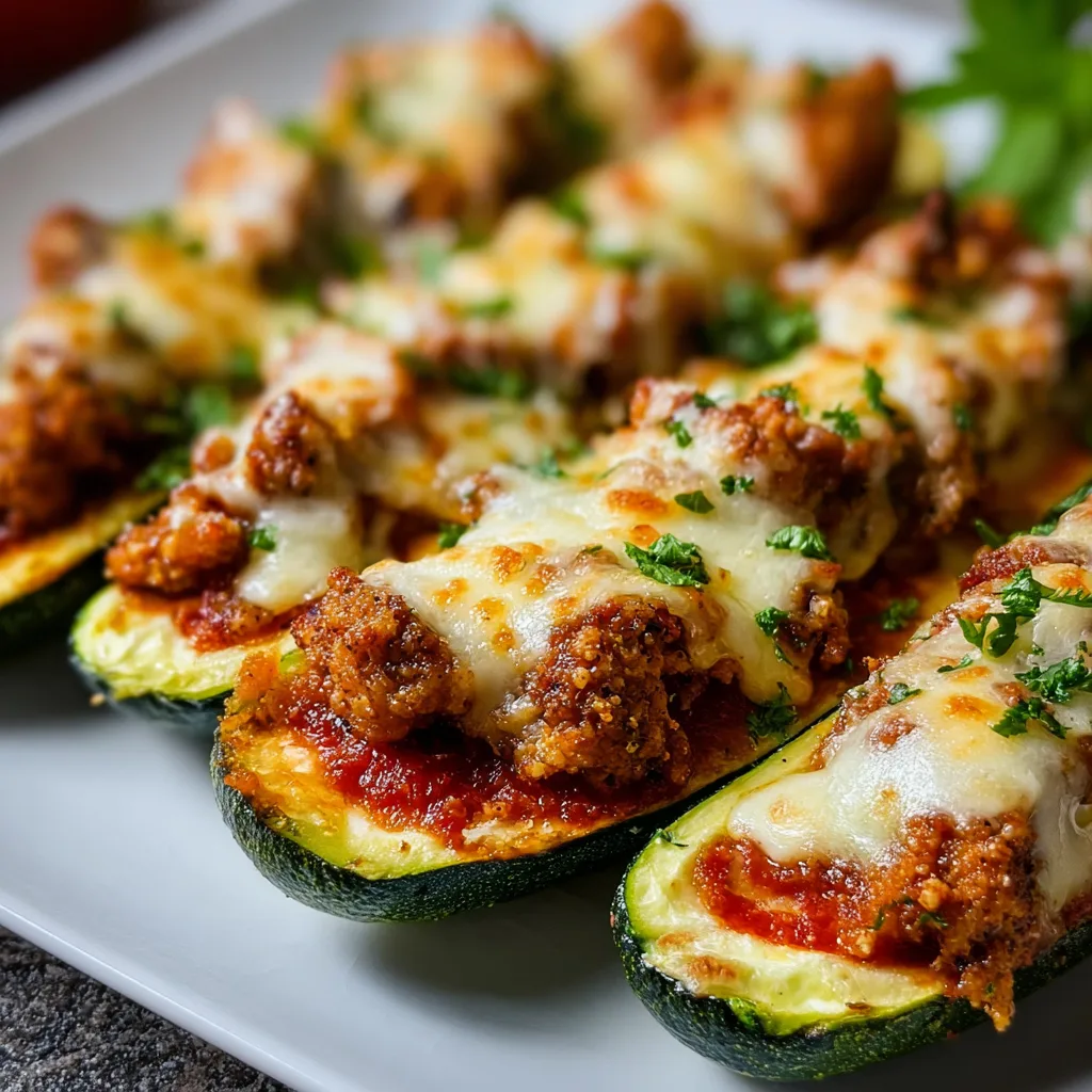Crispy Chicken Parmesan Zucchini Boats: Irresistibly Delicious & Easy!