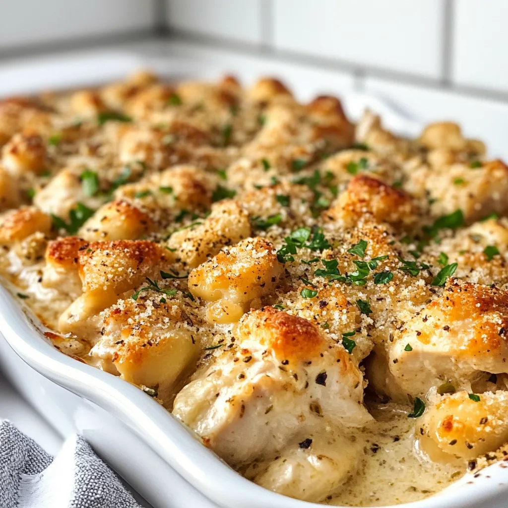 Garlic Butter Chicken Dump &amp; Bake Casserole – Irresistibly Easy!