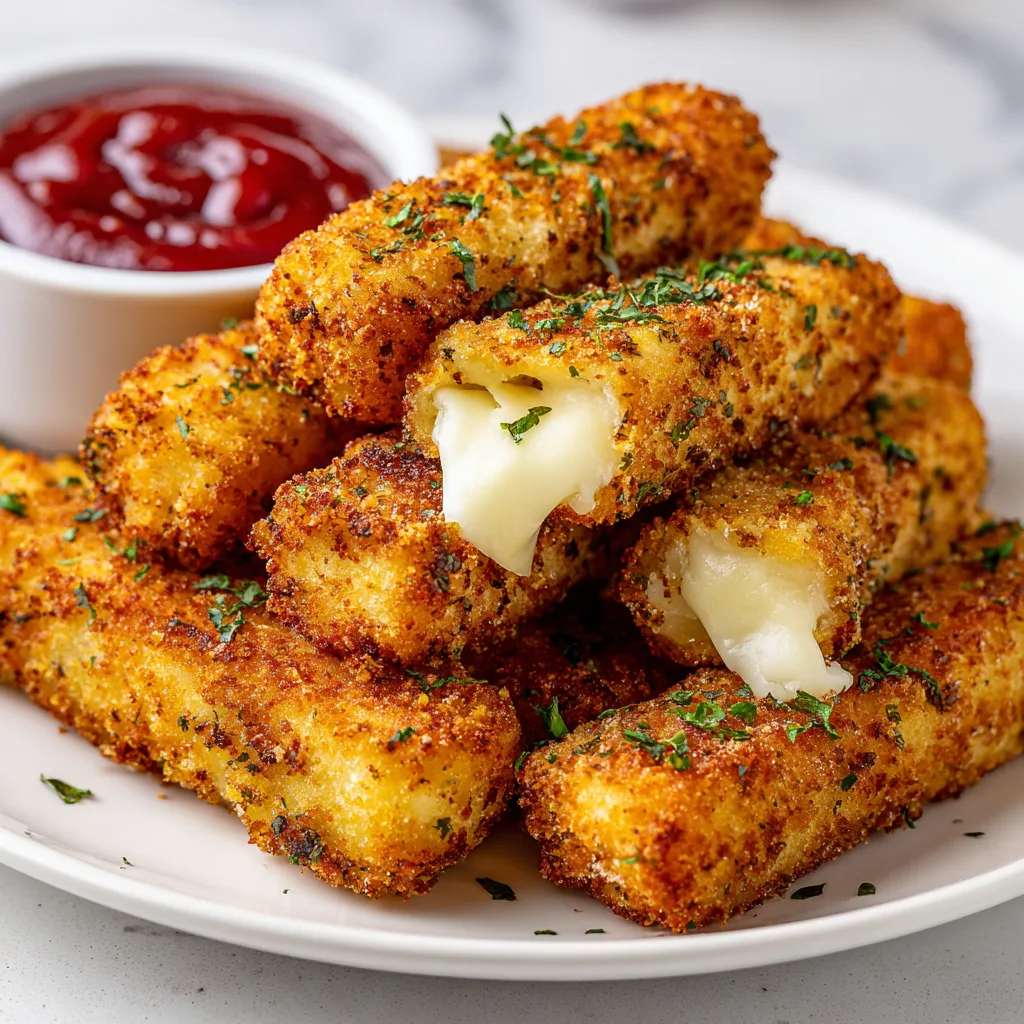 Homemade Crispy Mozzarella Sticks: Irresistibly Cheesy & Crunchy!