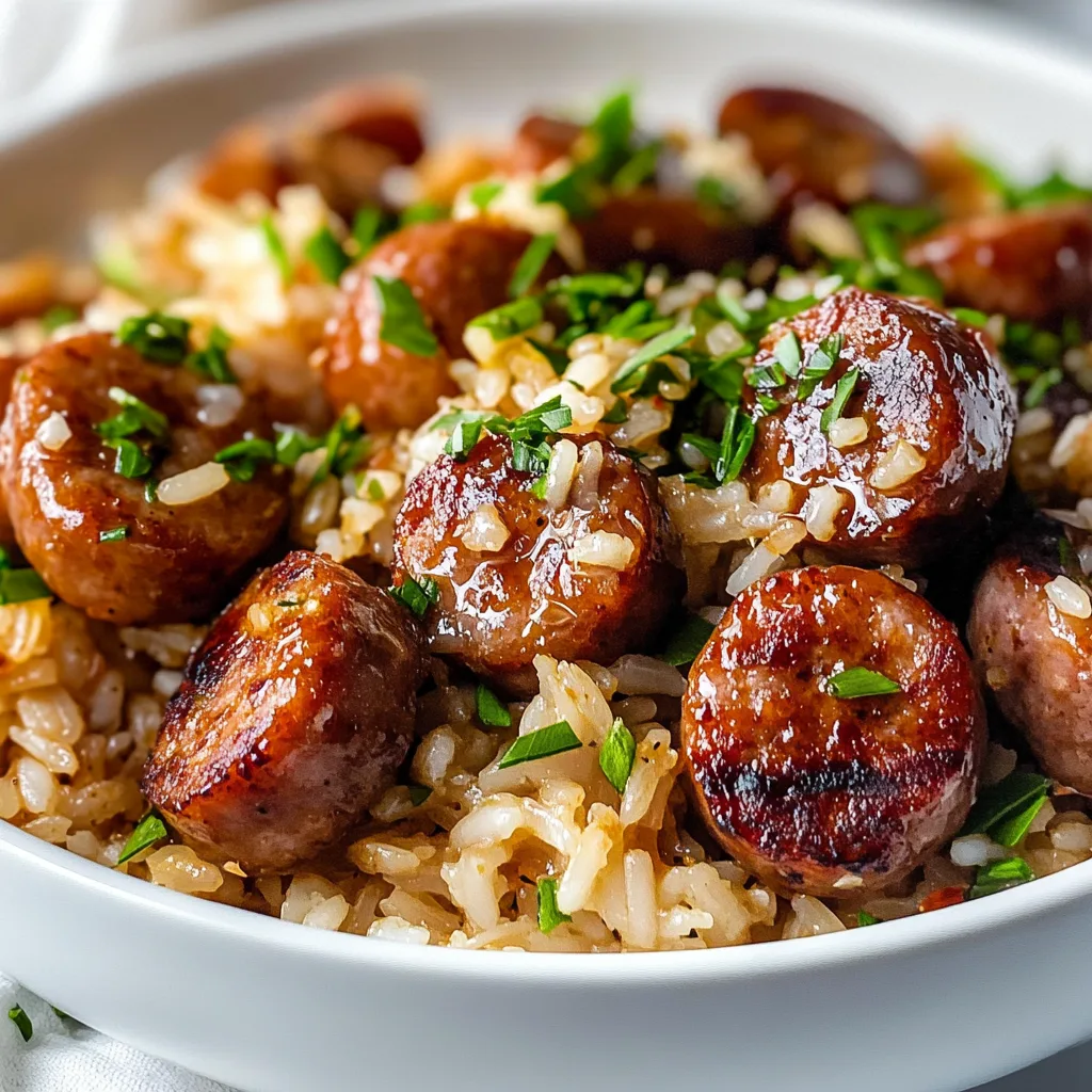 One-Skillet Cajun Honey Garlic Sausage & Rice That Wow!